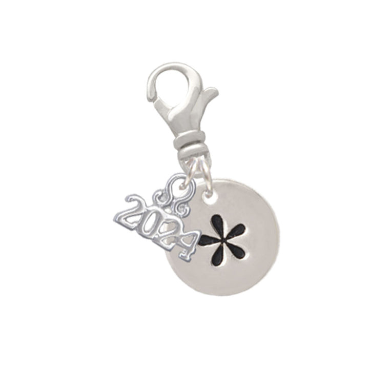 Delight Jewelry Silvertone Disc - Symbol - Clip on Charm with Year 2024 Image 7