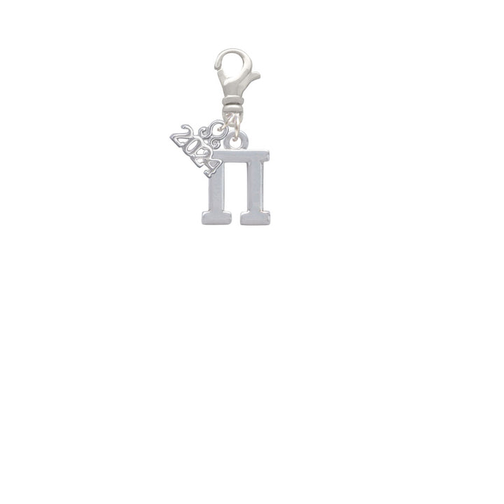 Delight Jewelry Silvertone Large Greek Letter - Clip on Charm with Year 2024 Image 11
