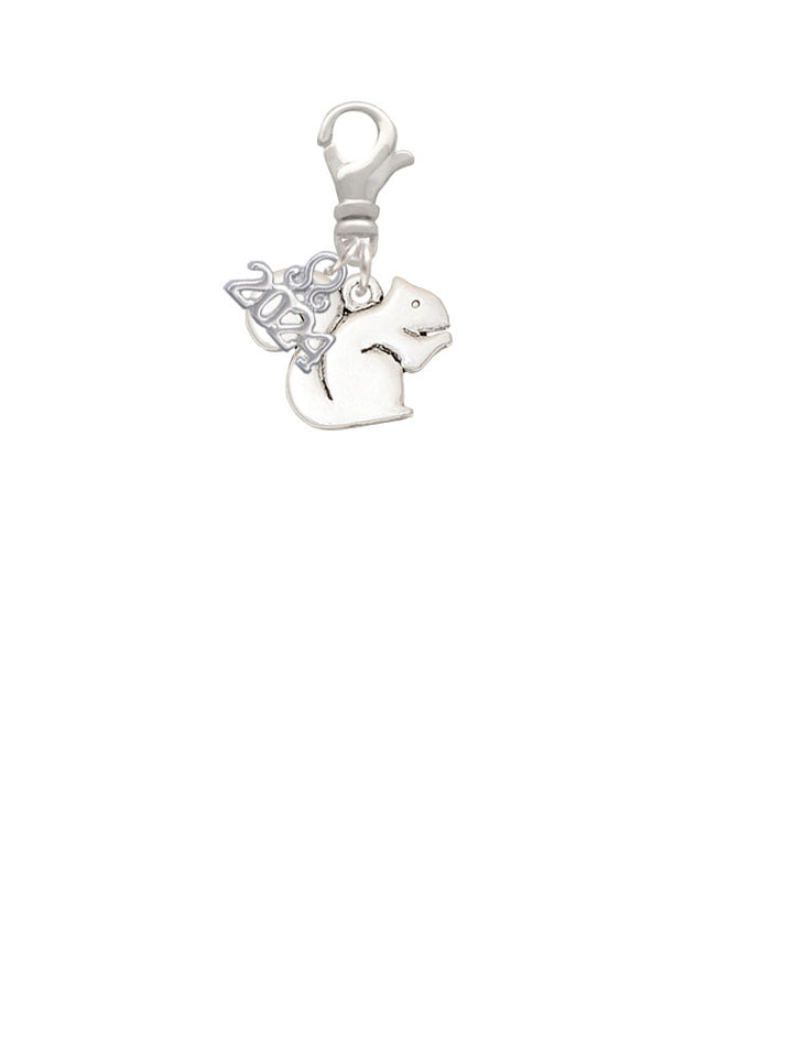 Delight Jewelry Plated Squirrel Clip on Charm with Year 2024 Image 2