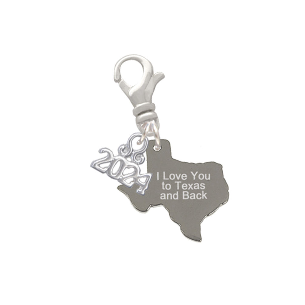 Delight Jewelry Stainless Steel Texas - Clip on Charm with Year 2024 Image 4