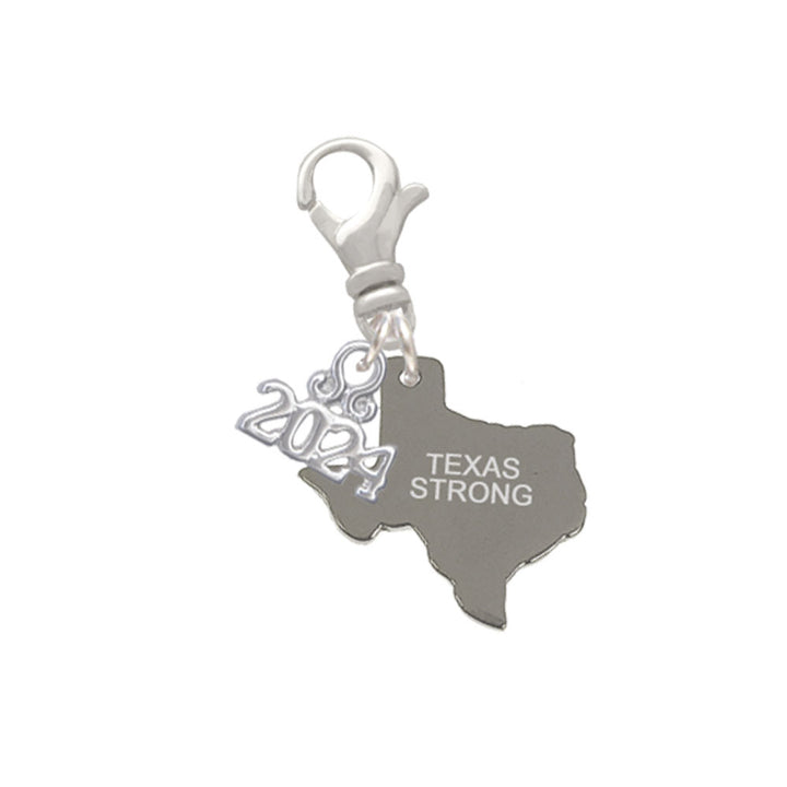 Delight Jewelry Stainless Steel Texas - Clip on Charm with Year 2024 Image 7