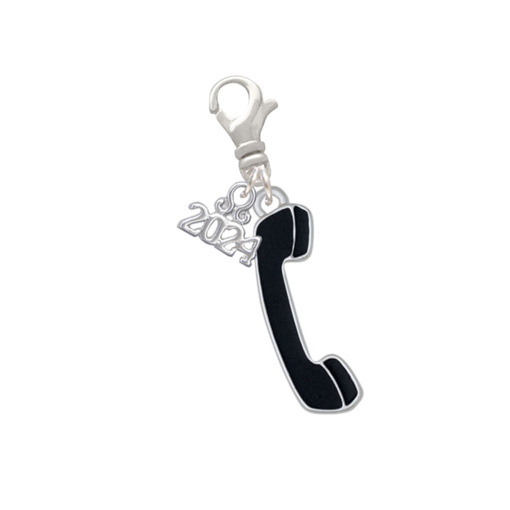 Delight Jewelry Enamel Telephone Clip on Charm with Year 2024 Image 1