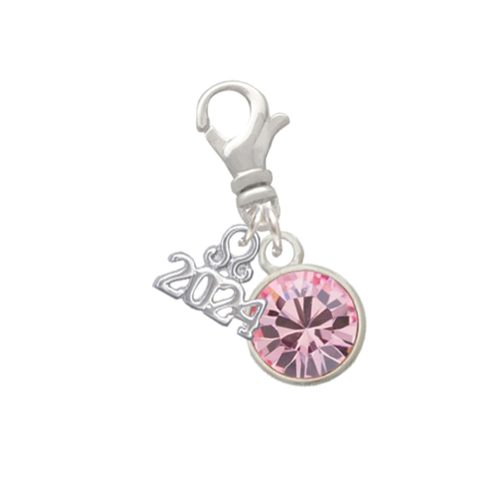 Delight Jewelry 10mm Crystal Drop Clip on Charm with Year 2024 Image 6