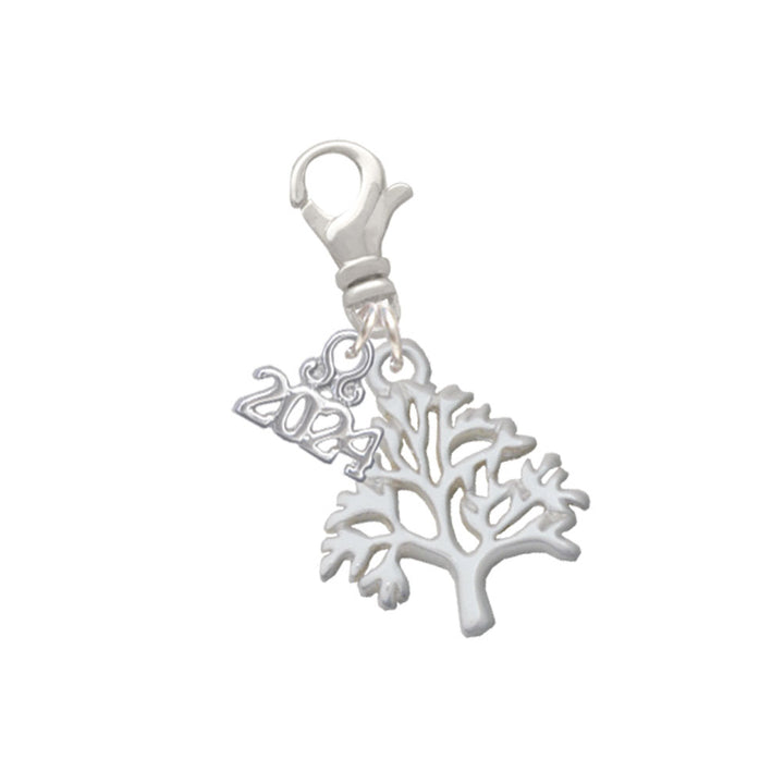 Delight Jewelry Plated Medium Tree of Life Clip on Charm with Year 2024 Image 1