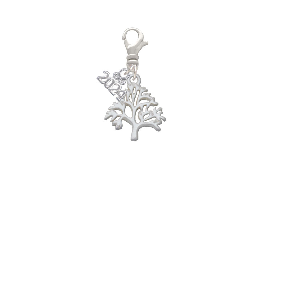 Delight Jewelry Plated Medium Tree of Life Clip on Charm with Year 2024 Image 2