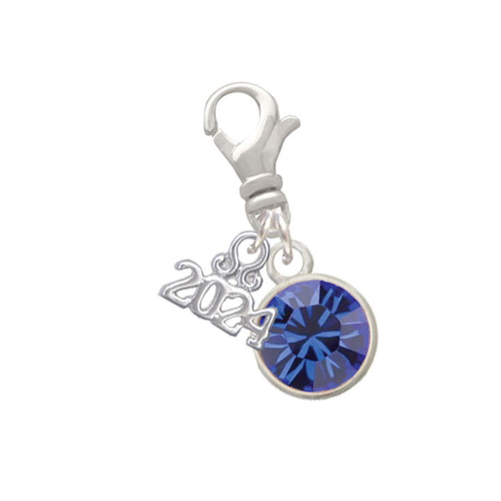 Delight Jewelry 10mm Crystal Drop Clip on Charm with Year 2024 Image 8