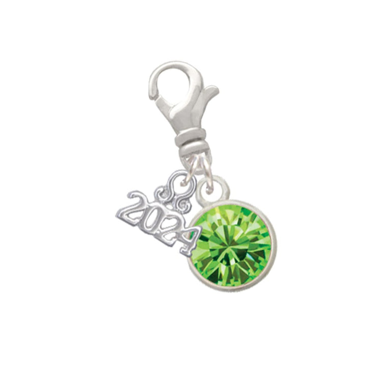 Delight Jewelry 10mm Crystal Drop Clip on Charm with Year 2024 Image 1