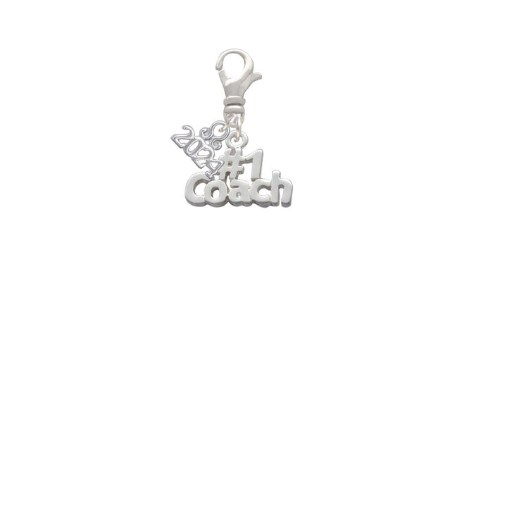 Delight Jewelry Silvertone 1 Coach Clip on Charm with Year 2024 Image 2