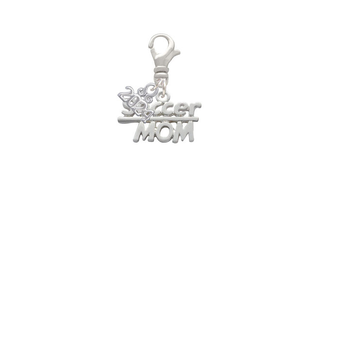 Delight Jewelry Silvertone Soccer Mom Clip on Charm with Year 2024 Image 2