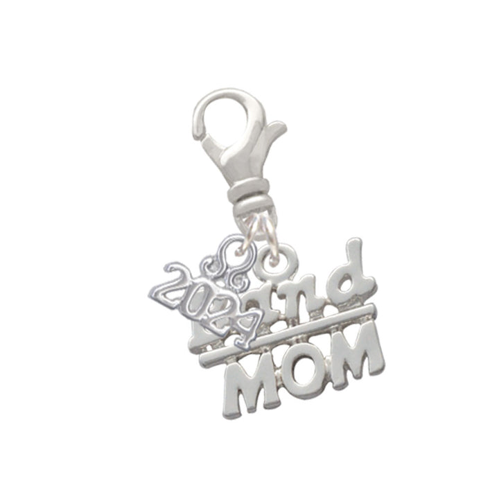 Delight Jewelry Silvertone Band Mom Clip on Charm with Year 2024 Image 1