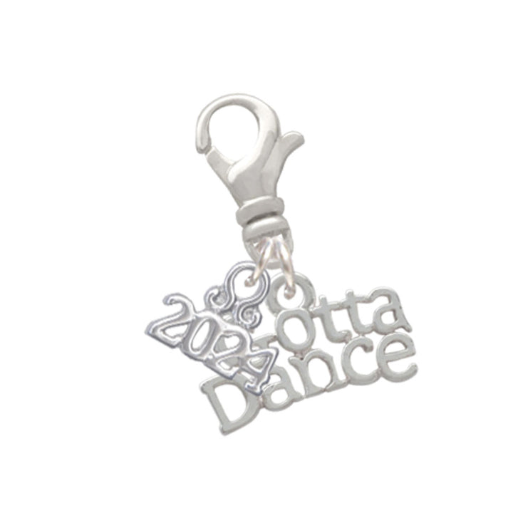Delight Jewelry Silvertone Gotta Dance Clip on Charm with Year 2024 Image 1