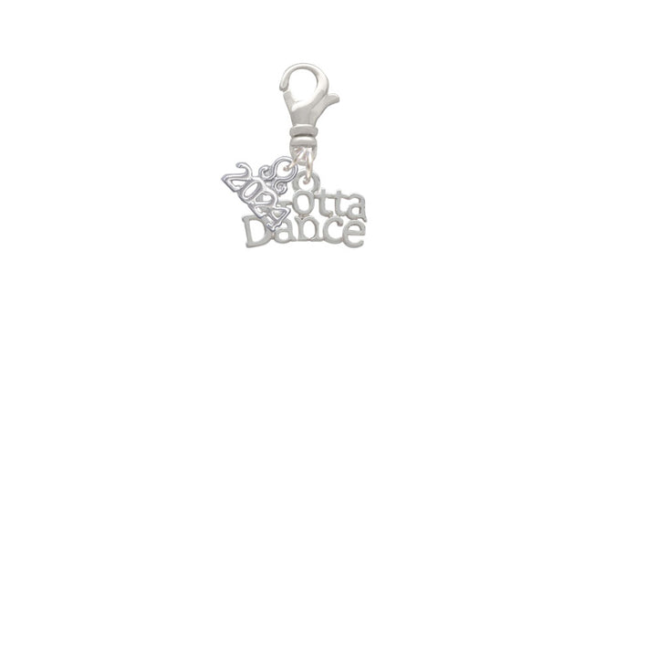 Delight Jewelry Silvertone Gotta Dance Clip on Charm with Year 2024 Image 2