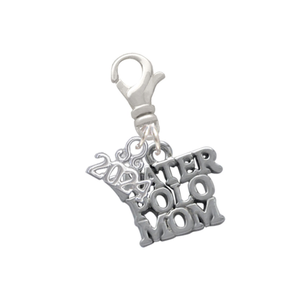 Delight Jewelry Silvertone Water Polo Mom Clip on Charm with Year 2024 Image 1