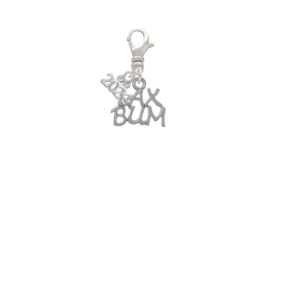 Delight Jewelry Silvertone LAX BUM Clip on Charm with Year 2024 Image 2