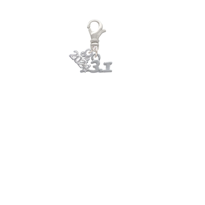 Delight Jewelry Silvertone Half Marathon - 13.1 Clip on Charm with Year 2024 Image 2