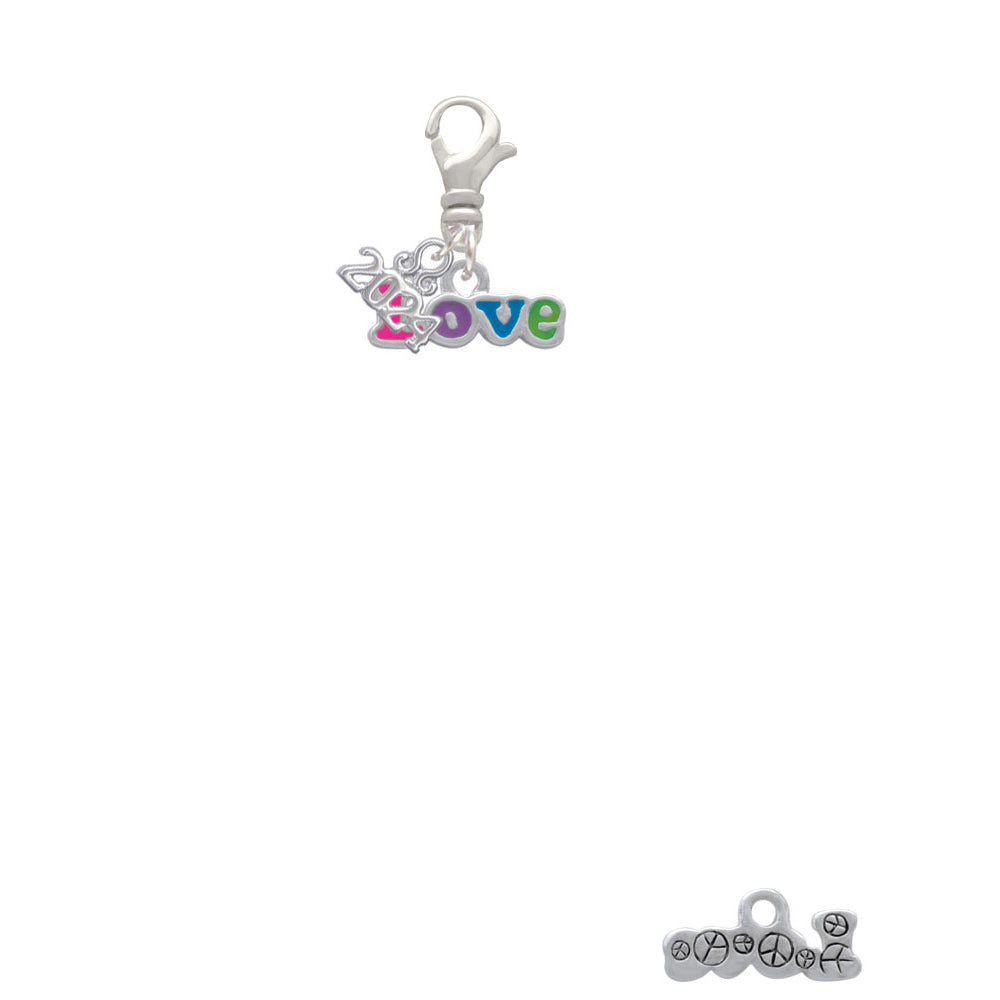 Delight Jewelry Rainbow Colored Love Clip on Charm with Year 2024 Image 2