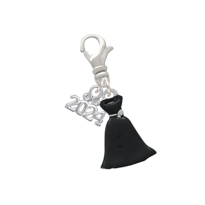 Delight Jewelry Black Dress Clip on Charm with Year 2024 Image 1