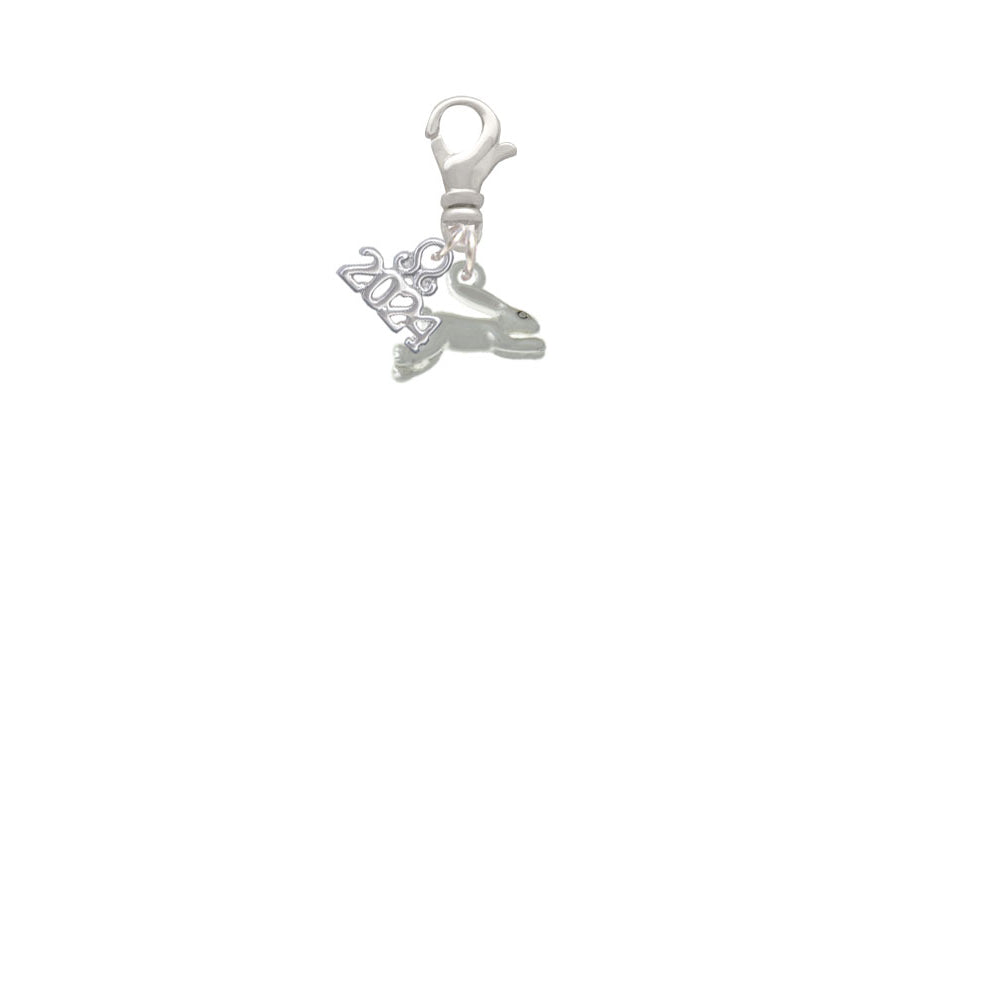Delight Jewelry Leaping Rabbit Clip on Charm with Year 2024 Image 2