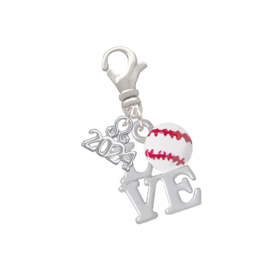 Delight Jewelry Love with Baseball Clip on Charm with Year 2024 Image 1