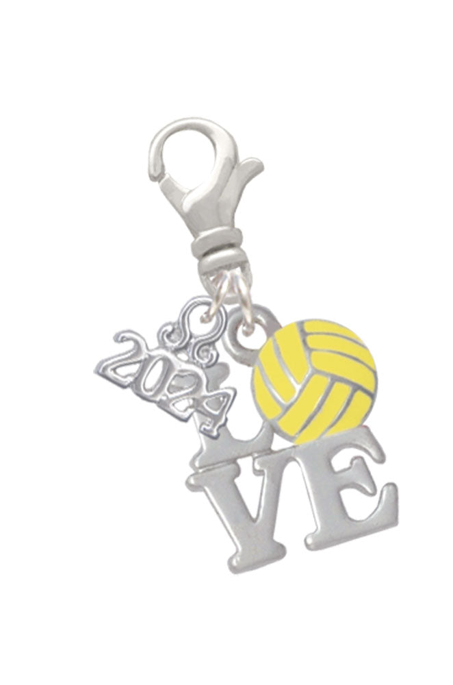 Delight Jewelry Love with Water Polo Ball Clip on Charm with Year 2024 Image 1