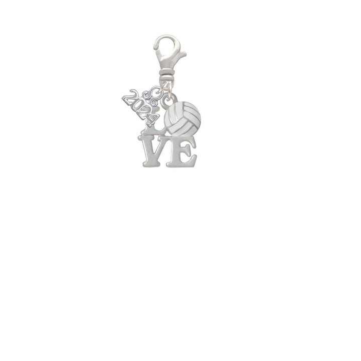 Delight Jewelry Love with Volleyball Clip on Charm with Year 2024 Image 2