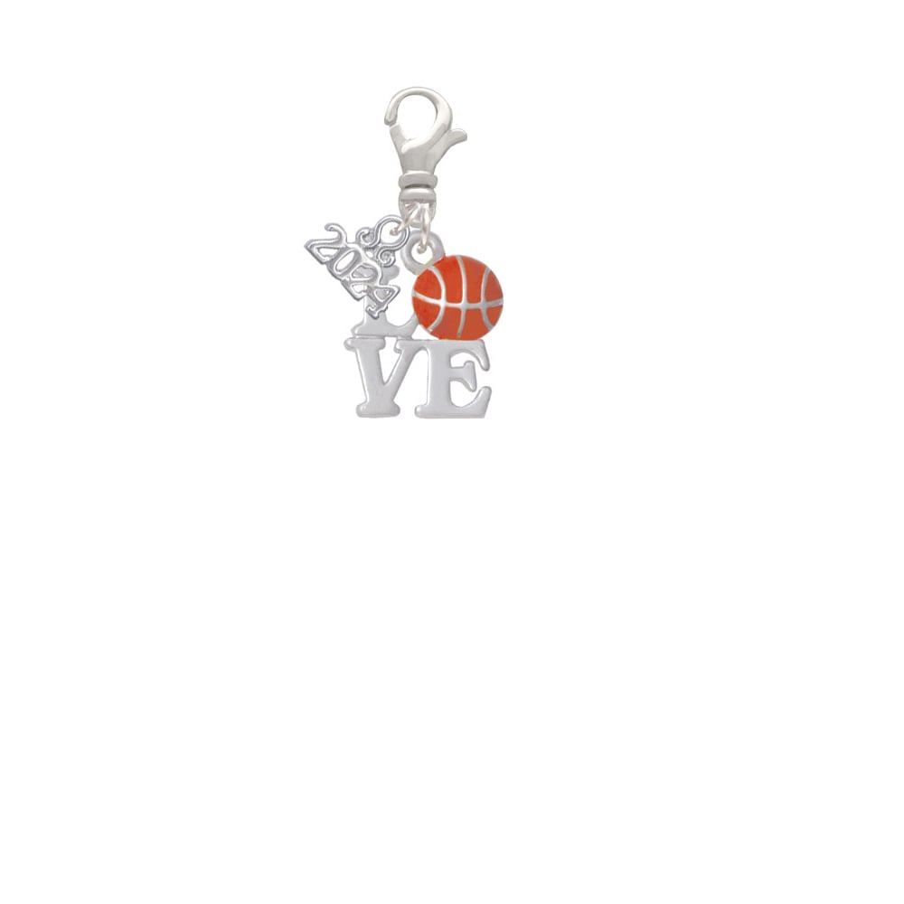 Delight Jewelry Love with Basketball Clip on Charm with Year 2024 Image 2