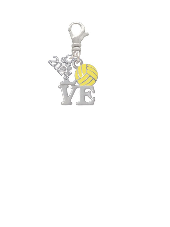 Delight Jewelry Love with Water Polo Ball Clip on Charm with Year 2024 Image 2