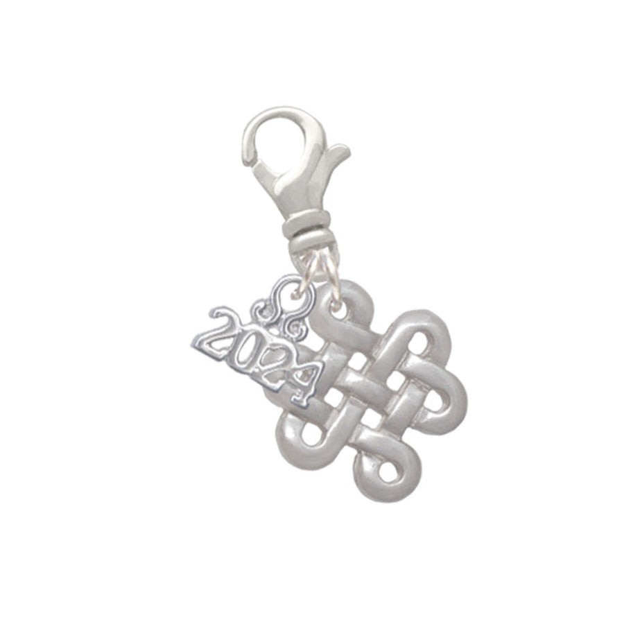 Delight Jewelry Medium Open Infinity Knot Clip on Charm with Year 2024 Image 1