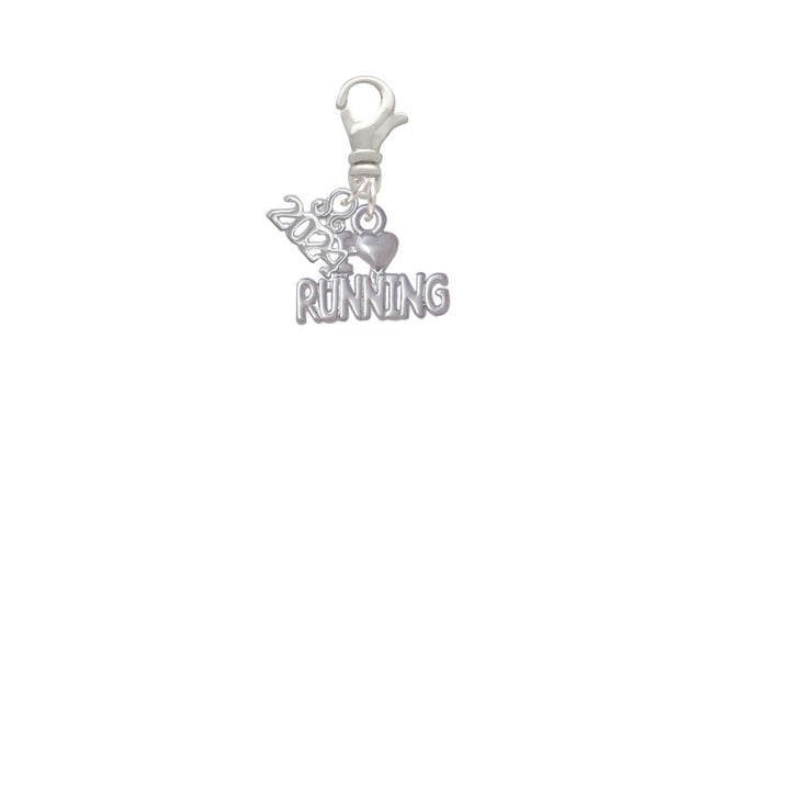 Delight Jewelry I Heart Running Clip on Charm with Year 2024 Image 2