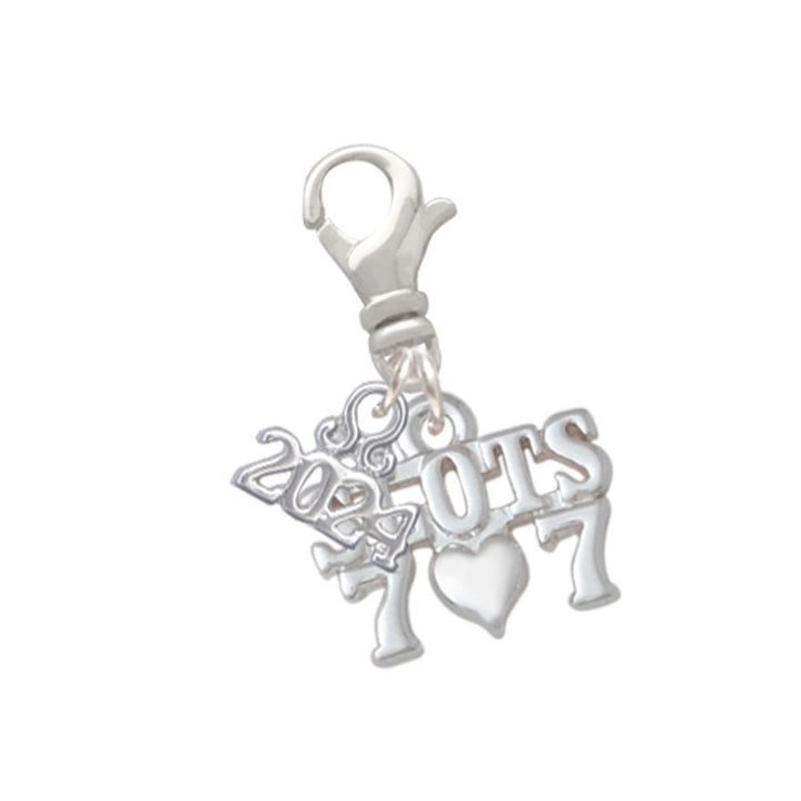 Delight Jewelry Slots with Heart and Lucky 7s Clip on Charm with Year 2024 Image 1