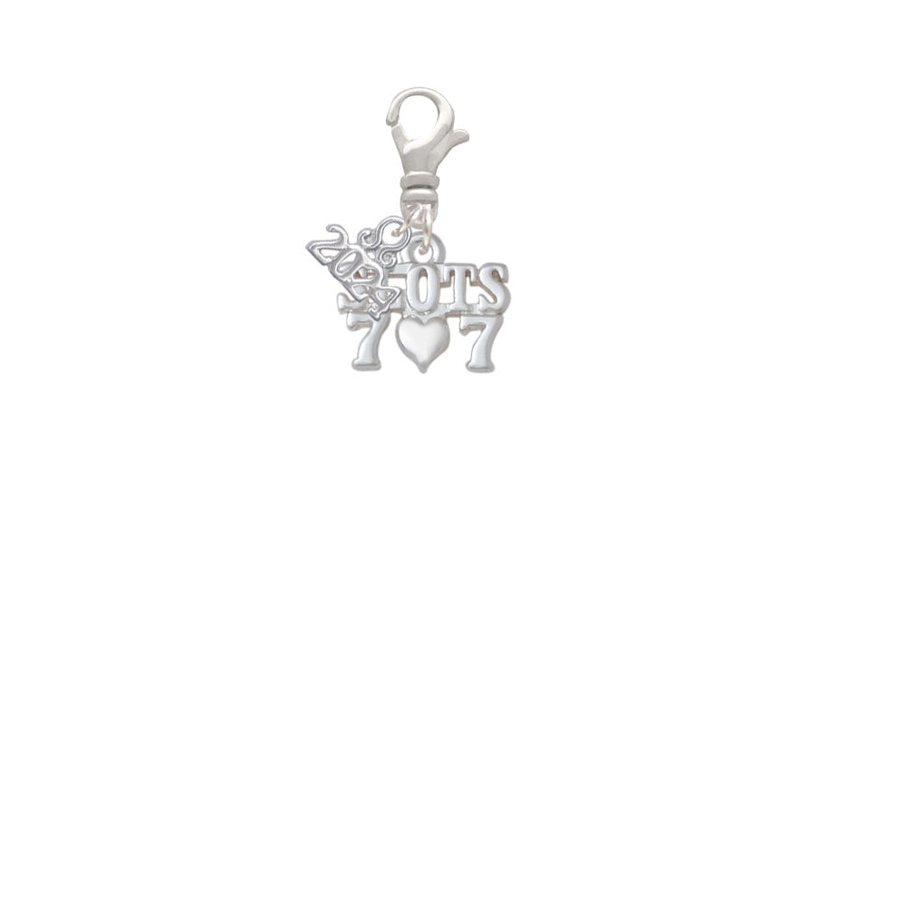 Delight Jewelry Slots with Heart and Lucky 7s Clip on Charm with Year 2024 Image 2