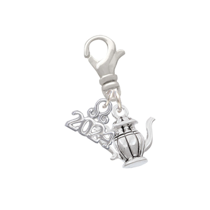 Delight Jewelry Tea Pot Clip on Charm with Year 2024 Image 1