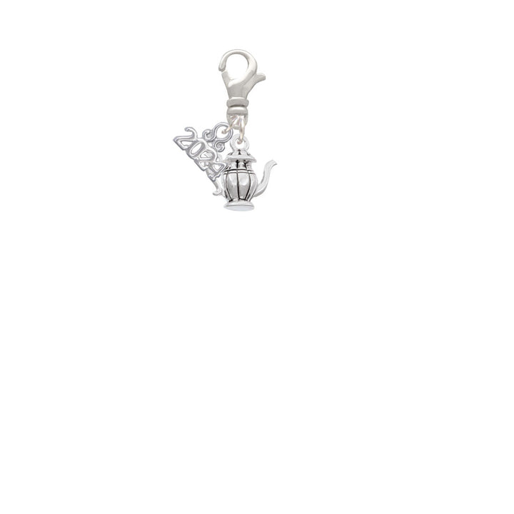 Delight Jewelry Tea Pot Clip on Charm with Year 2024 Image 2