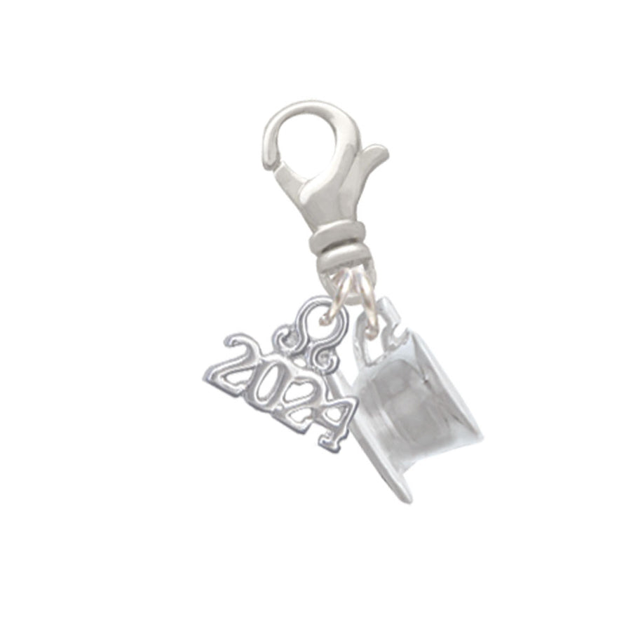 Delight Jewelry Tea Cup Clip on Charm with Year 2024 Image 1