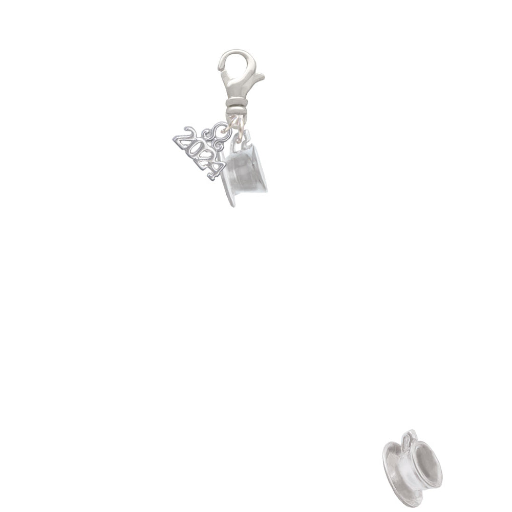 Delight Jewelry Tea Cup Clip on Charm with Year 2024 Image 2