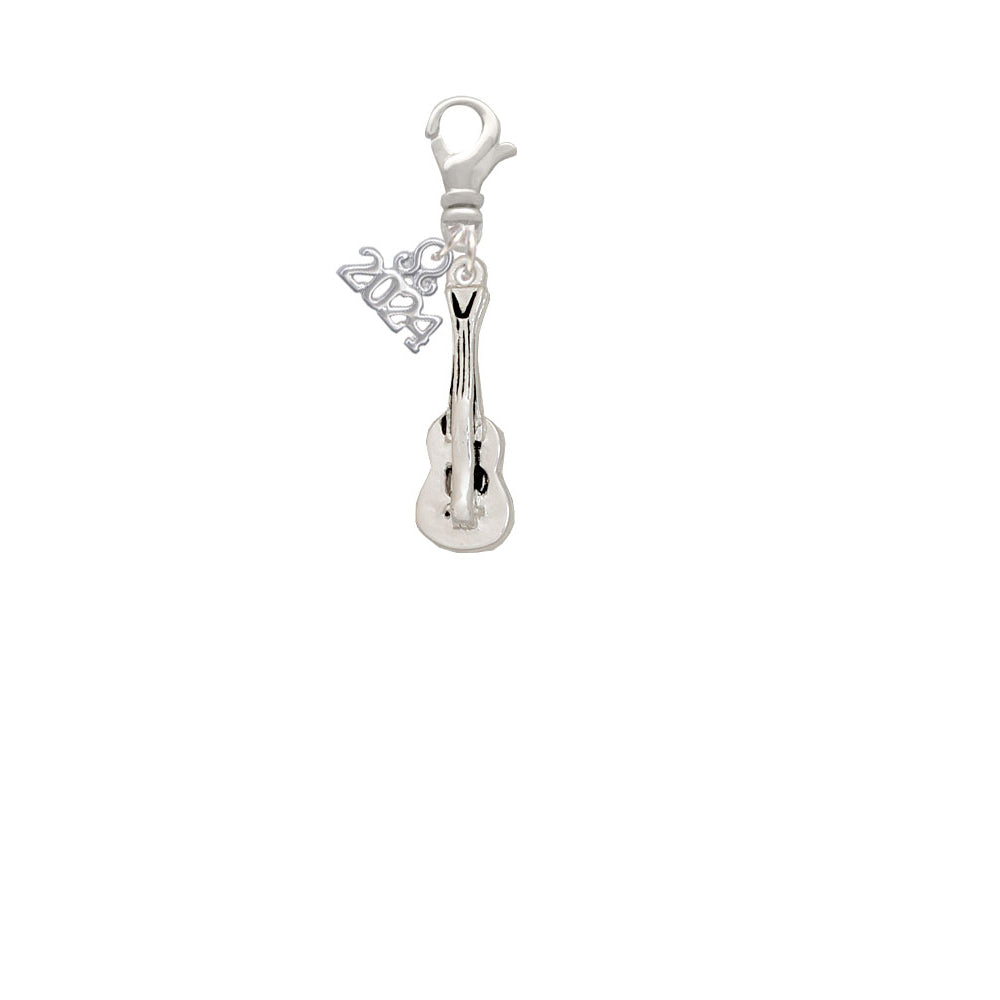 Delight Jewelry Silvertone Guitar Clip on Charm with Year 2024 Image 2