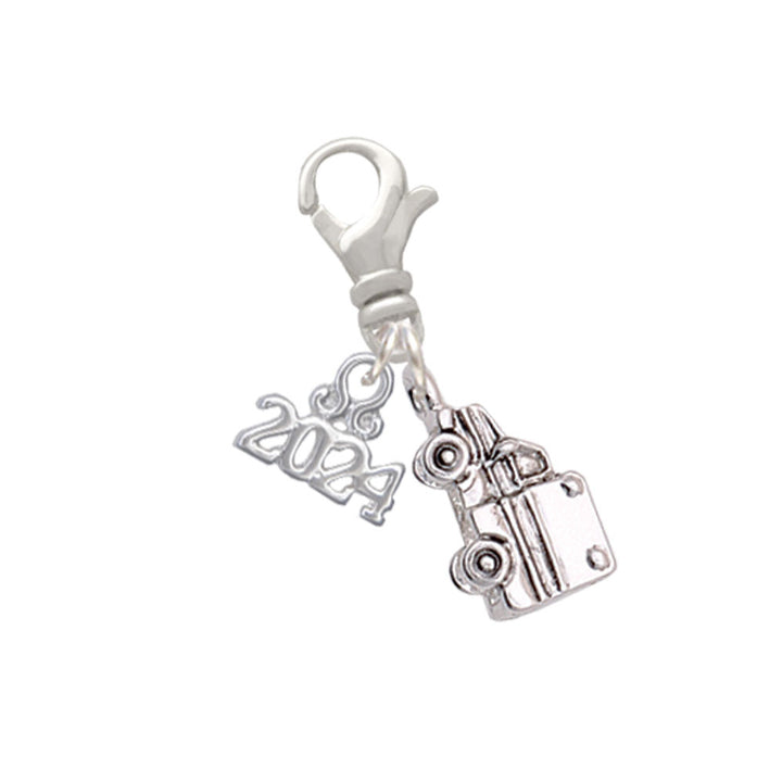 Delight Jewelry Silvertone 3-D Ambulance - Clip on Charm with Year 2024 Image 1