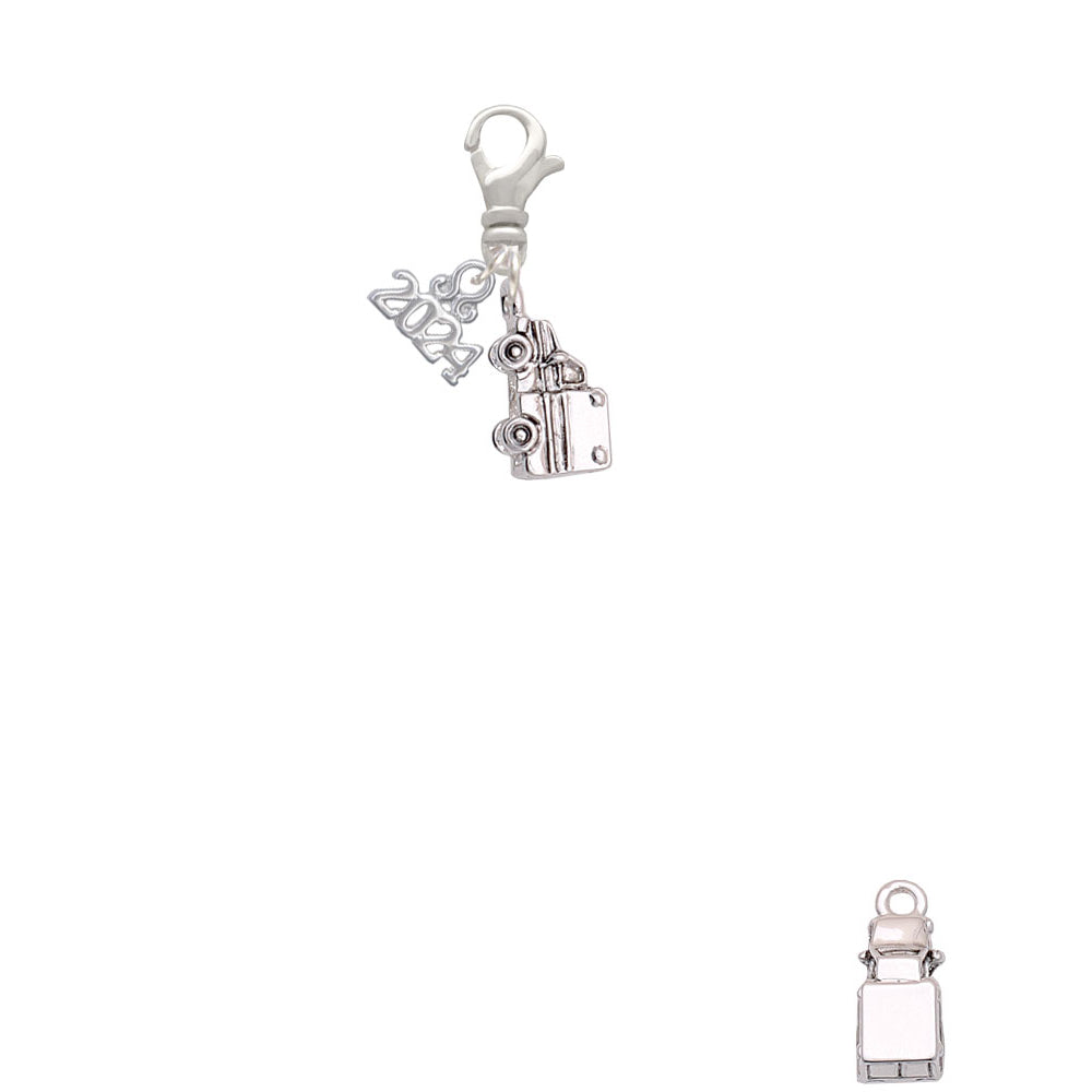 Delight Jewelry Silvertone 3-D Ambulance - Clip on Charm with Year 2024 Image 2
