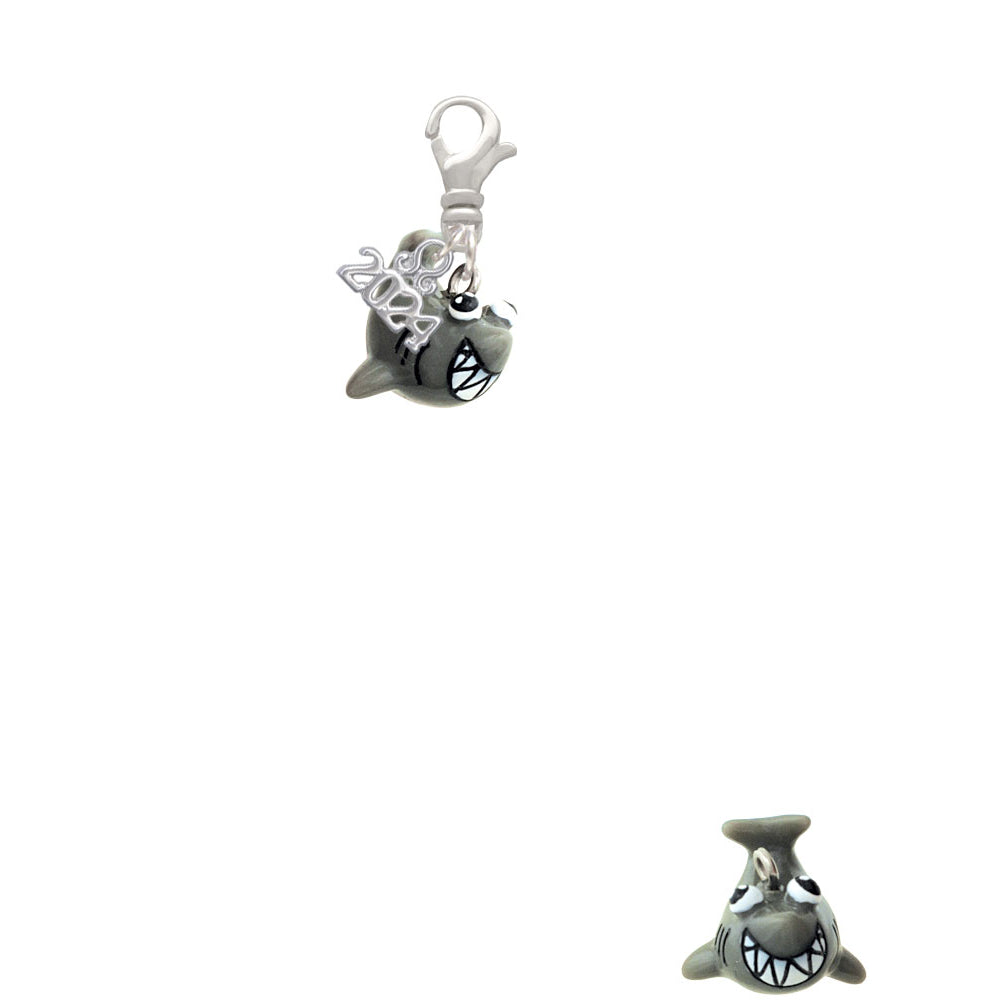 Delight Jewelry Resin Shark Clip on Charm with Year 2024 Image 2