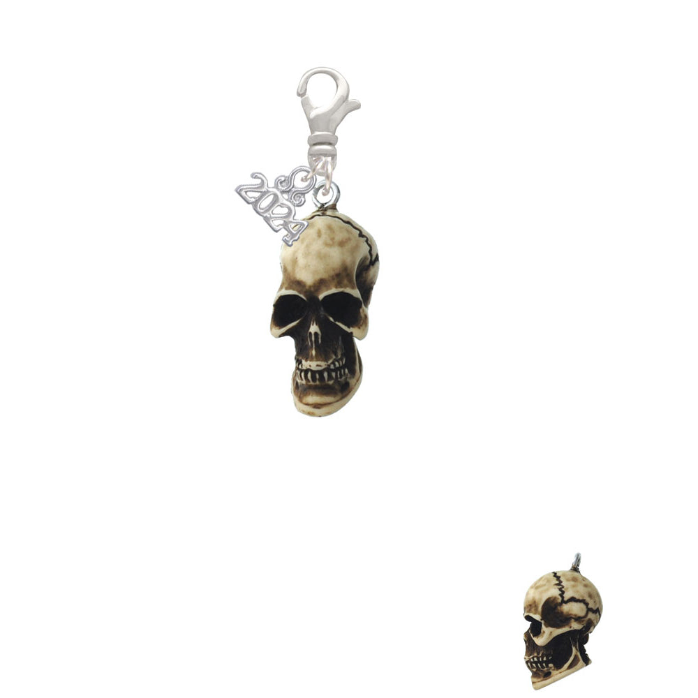 Delight Jewelry Resin Skull Clip on Charm with Year 2024 Image 2