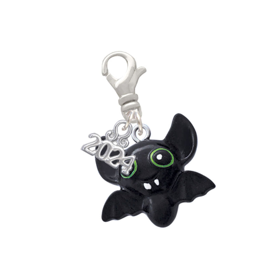 Delight Jewelry Resin Bat Buddy Clip on Charm with Year 2024 Image 1