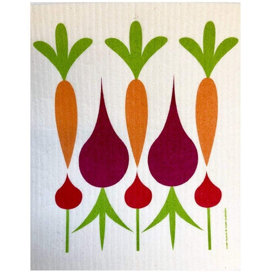 Carrots and Beets Swedish Dishcloth Image 1