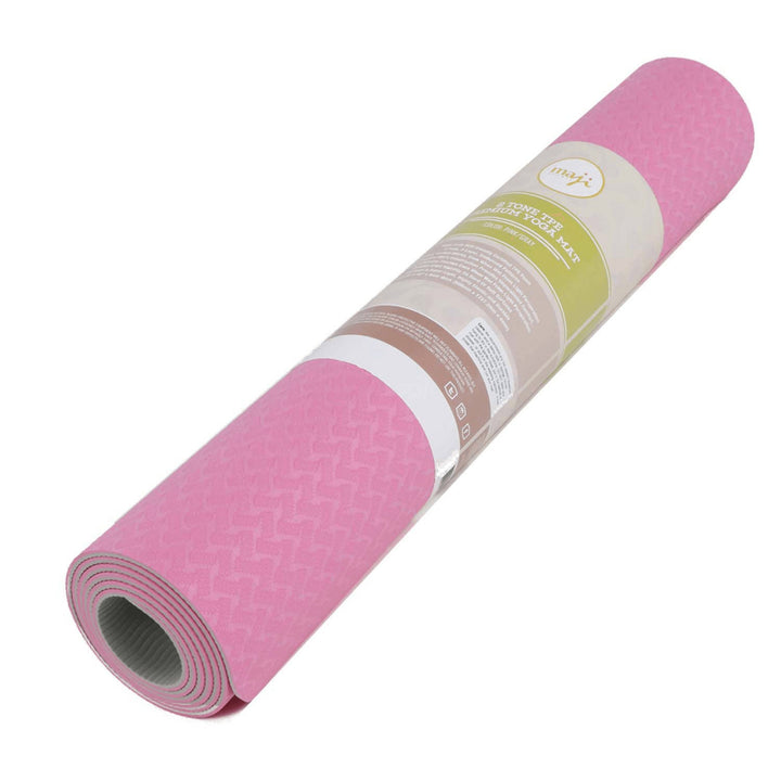 2-Tone TPE Eco-Friendly Yoga Mat 24x68 Non-Slip Lightweight Travel Friendly Image 10