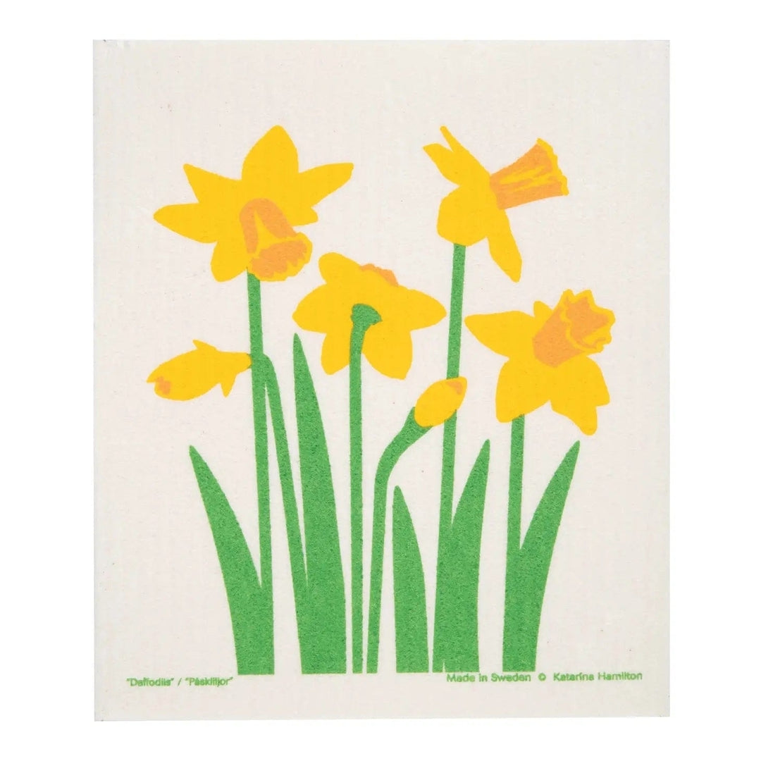 Daffodils Swedish Dishcloth Image 1