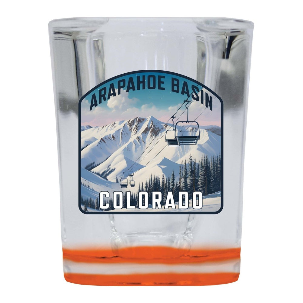 Arapahoe Basin Design B Souvenir 2 Ounce Shot Glass Square Image 2