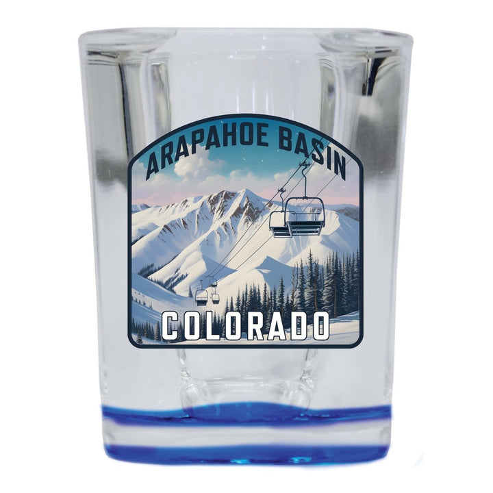 Arapahoe Basin Design B Souvenir 2 Ounce Shot Glass Square Image 3