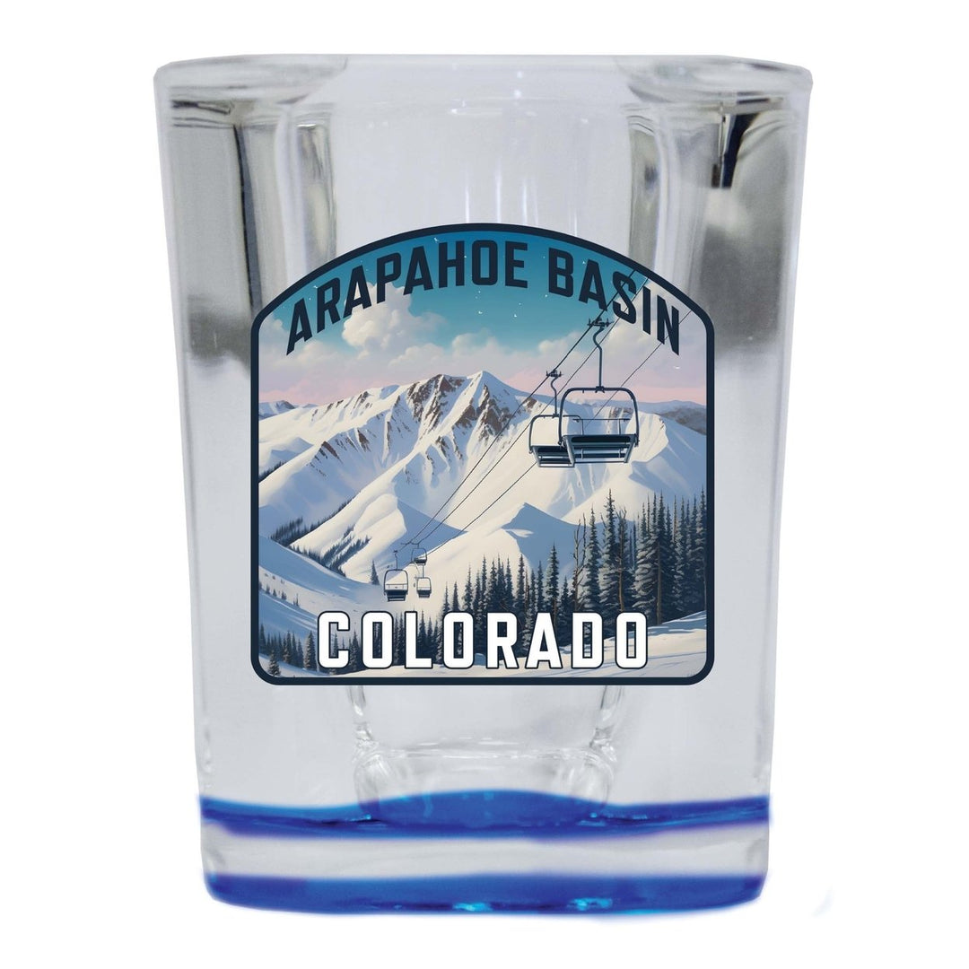 Arapahoe Basin Design B Souvenir 2 Ounce Shot Glass Square Image 1