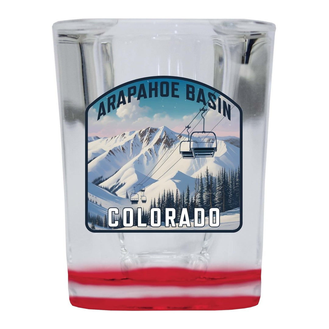 Arapahoe Basin Design B Souvenir 2 Ounce Shot Glass Square Image 4