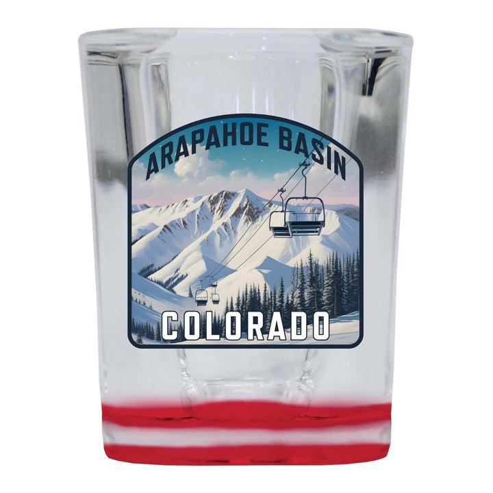 Arapahoe Basin Design B Souvenir 2 Ounce Shot Glass Square Image 1