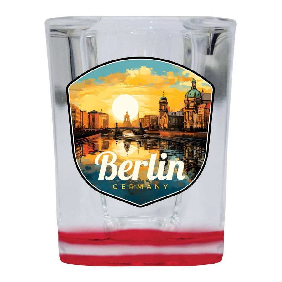 Berlin Germany Design C Souvenir 2 Ounce Shot Glass Square Image 1